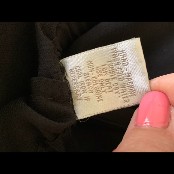 Black Dress Pants High Waisted  Semi Sheer Mesh Relax Fit Medium - Picture 7 of 7